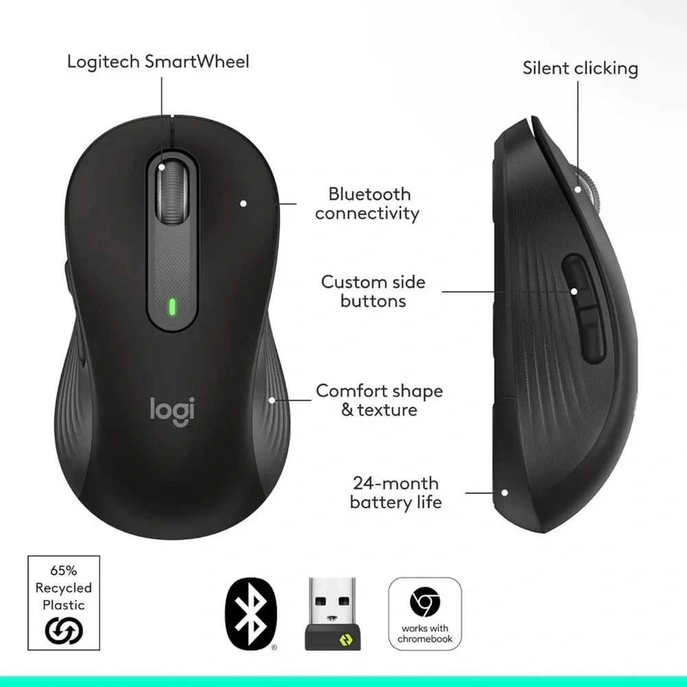 Logitech Wireless Mouse - Black and Gray